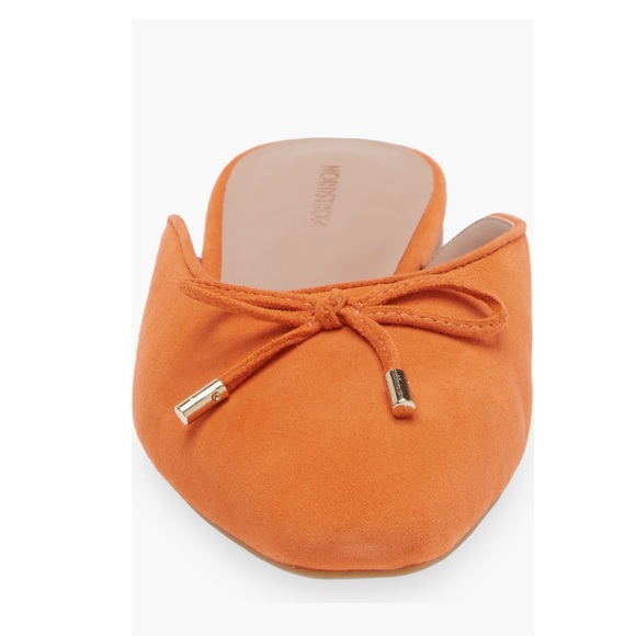 Nordstrom Jude Bow Mule in Orange Bisque Size 7.5 - Picture 4 of 11